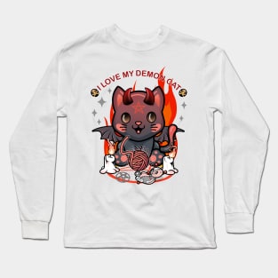 I love My Demon Cat Long Sleeve T-Shirt